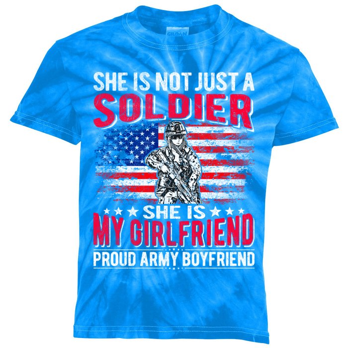 My Friend Is Soldier Hero Proud Army Friend Military Cool Gift Kids Tie-Dye T-Shirt