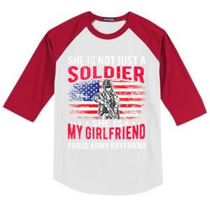 My Friend Is Soldier Hero Proud Army Friend Military Cool Gift Kids Colorblock Raglan Jersey