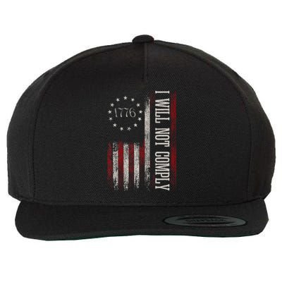 Medical Freedom I Will Not Comply No Mandates Wool Snapback Cap