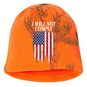 Medical Freedom I Will Not Comply No Mandates Kati - Camo Knit Beanie