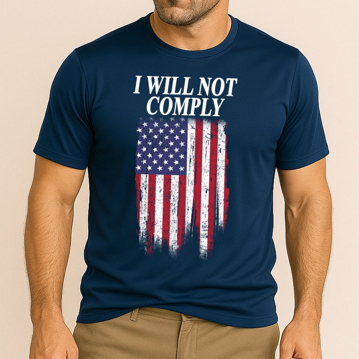 Medical Freedom I Will Not Comply No Mandates Cooling Performance Crew T-Shirt