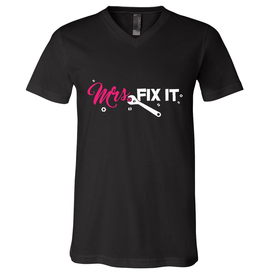 Mrs. Fix It For Handywoman Or Wife Who Likes To Fix V-Neck T-Shirt