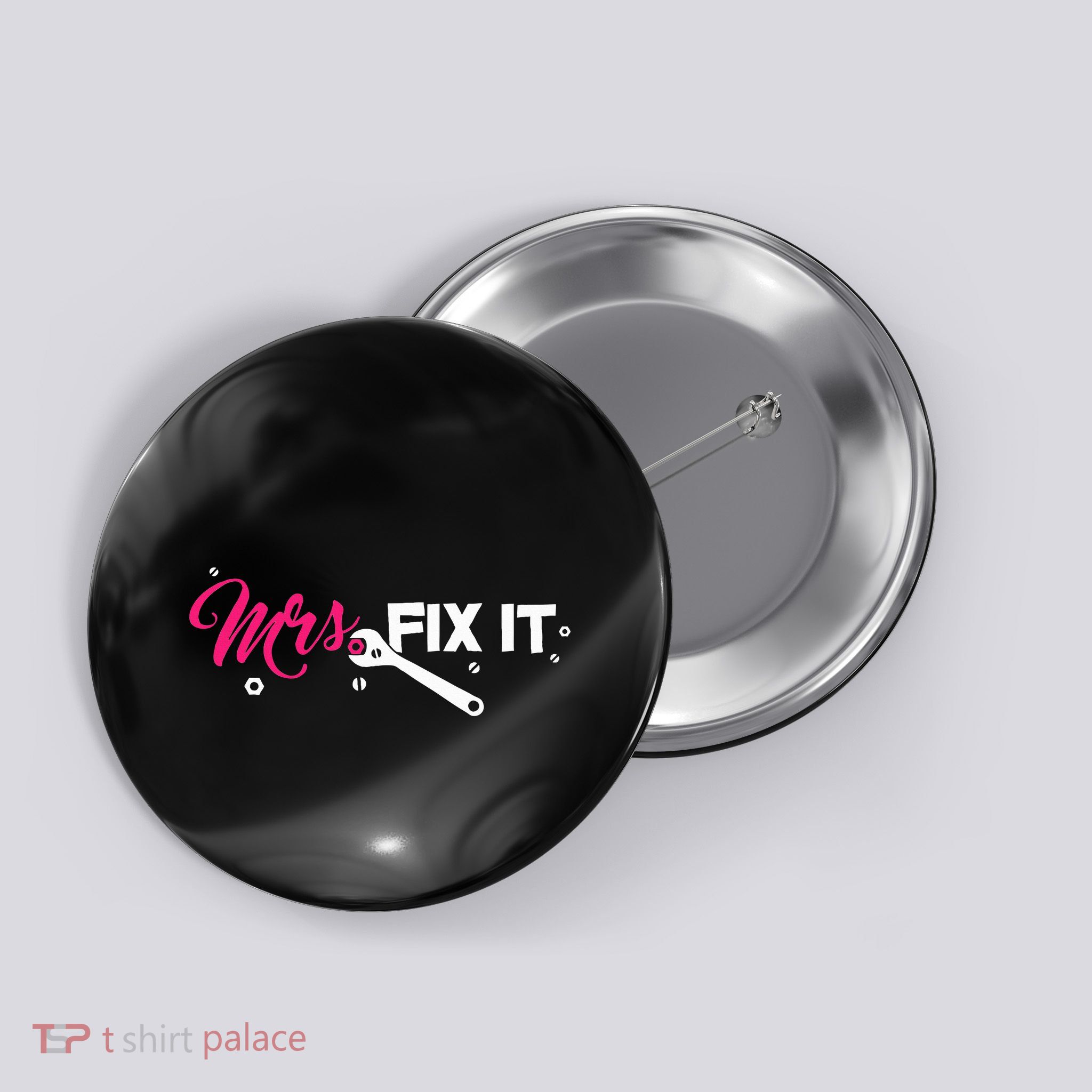 Mrs. Fix It For Handywoman Or Wife Who Likes To Fix Button