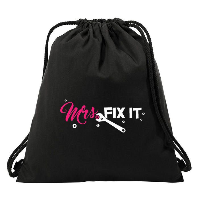 Mrs. Fix It For Handywoman Or Wife Who Likes To Fix Drawstring Bag