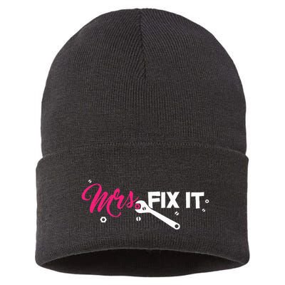 Mrs. Fix It For Handywoman Or Wife Who Likes To Fix Sustainable Knit Beanie