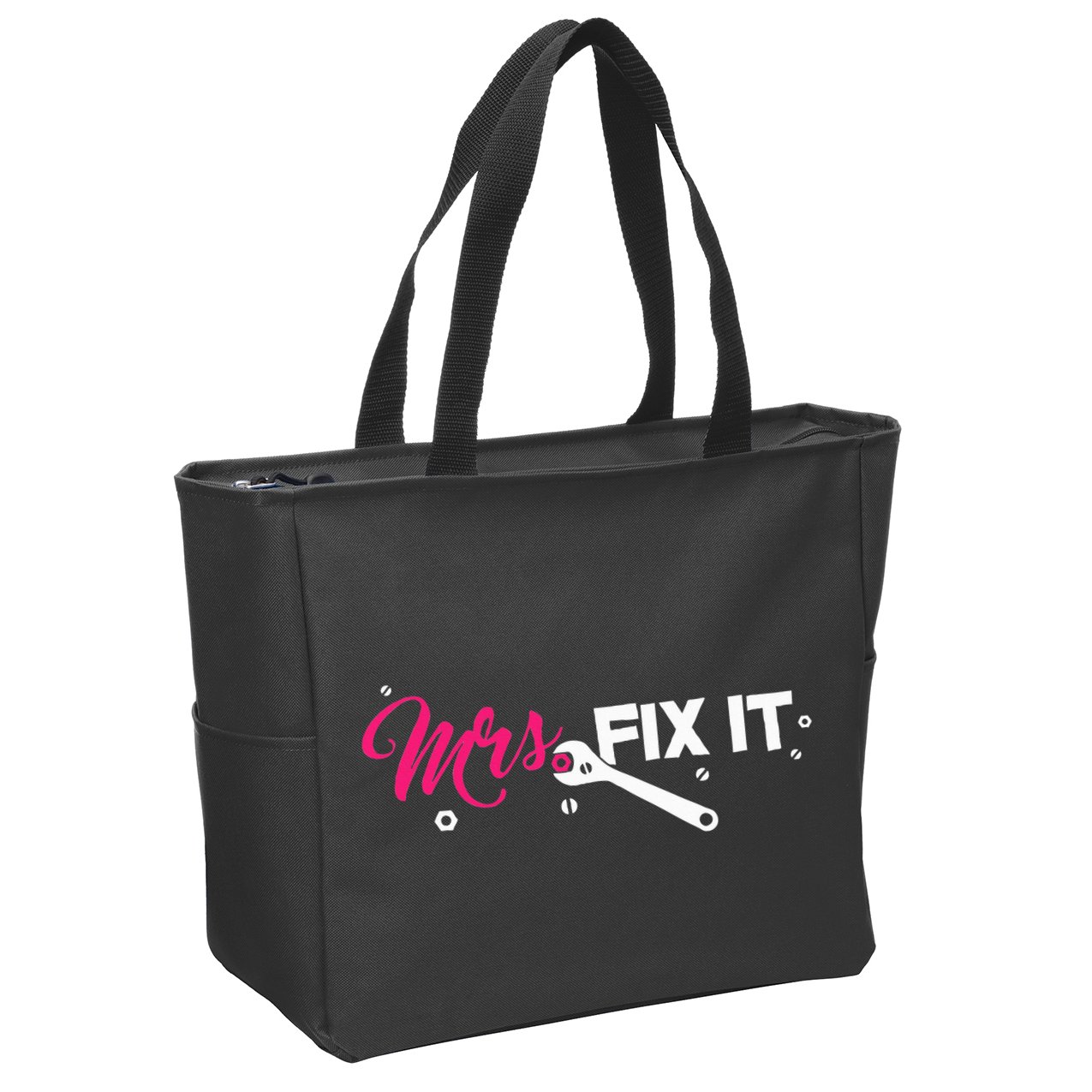 Mrs. Fix It For Handywoman Or Wife Who Likes To Fix Zip Tote Bag