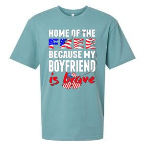 My Friend Is Brave Home Of The Free Proud Army Friend Gift Sueded Cloud Jersey T-Shirt