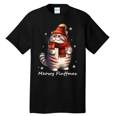 Meowy Fluffmas I Meowy Catmas Christmas Tall T-Shirt