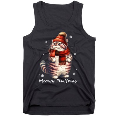 Meowy Fluffmas I Meowy Catmas Christmas Tank Top