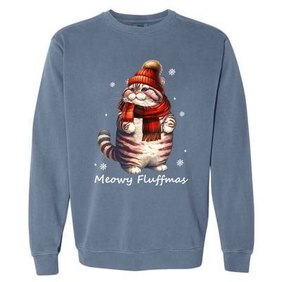 Meowy Fluffmas I Meowy Catmas Christmas Garment-Dyed Sweatshirt