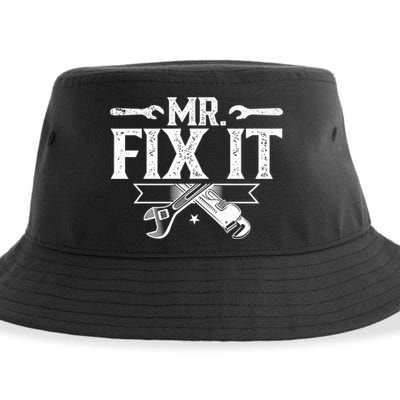 Mr Fix It Handy Repair Fixing Tinkerer Funny Gift Sustainable Bucket Hat