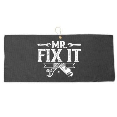 Mr Fix It Handy Repair Fixing Tinkerer Funny Gift Large Microfiber Waffle Golf Towel