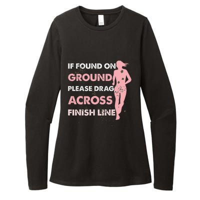 Muddy Fun If Found On Ground Please Drag Across Finish Line Womens CVC Long Sleeve Shirt