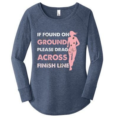 Muddy Fun If Found On Ground Please Drag Across Finish Line Women's Perfect Tri Tunic Long Sleeve Shirt