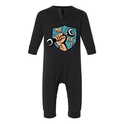 Mr Fix It Dad Mr Break It Dad And Son Matching Outfits Great Gift Infant Fleece One Piece