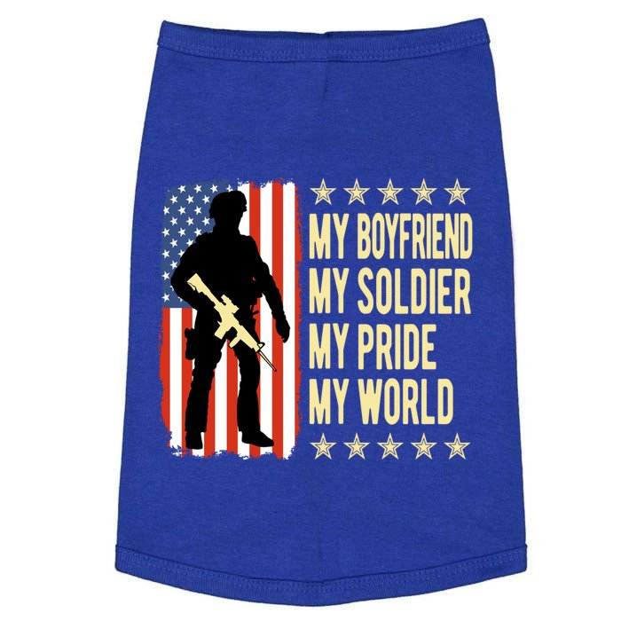 My Friend Is A Soldier Hero Proud Army Friend Funny Gift Cute Gift Doggie Tank