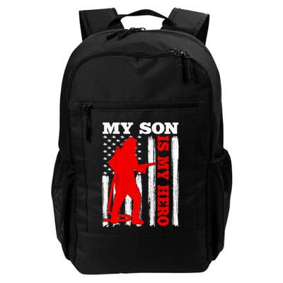 My Firefighter Is My Hero Usa Flag Firefighter Fire Son Meaningful Gift Backpack