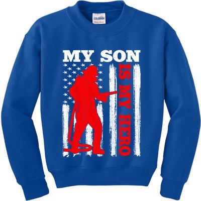 My Firefighter Is My Hero Usa Flag Firefighter Fire Son Meaningful Gift Kids Sweatshirt