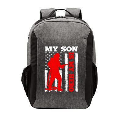 My Firefighter Is My Hero Usa Flag Firefighter Fire Son Meaningful Gift Vector Backpack