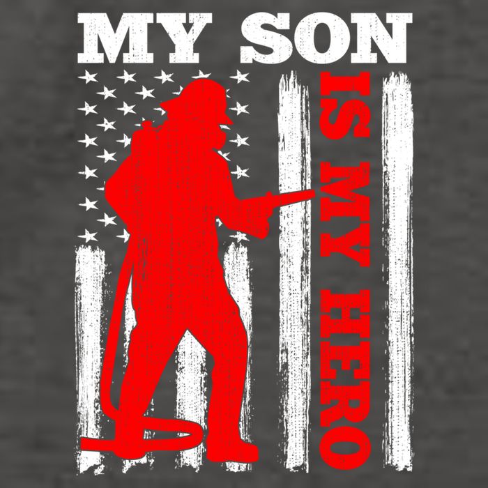 My Firefighter Is My Hero Usa Flag Firefighter Fire Son Meaningful Gift Vector Backpack