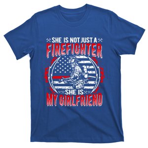 My Friend Is A Firefighter Thin Red Line Fire Friend Gift T-Shirt