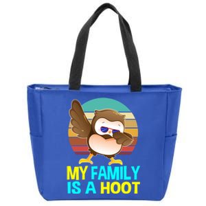 My Family Is A Hoot Cute Dabbing Owl Funny Gift Meaningful Gift Zip Tote Bag