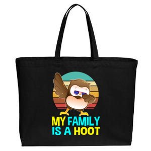 My Family Is A Hoot Cute Dabbing Owl Funny Gift Meaningful Gift Cotton Canvas Jumbo Tote