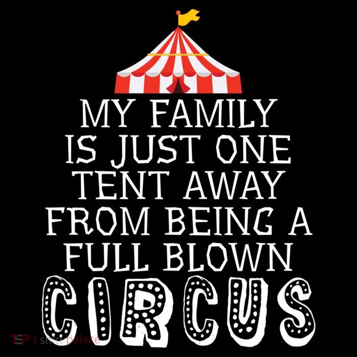 My Family Is Just One Tent Away From Circus Sarcastic Parent Cute Gift Sustainable Bucket Hat