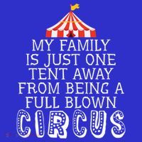 My Family Is Just One Tent Away From Circus Sarcastic Parent Cute Gift Pom Pom 12in Knit Beanie