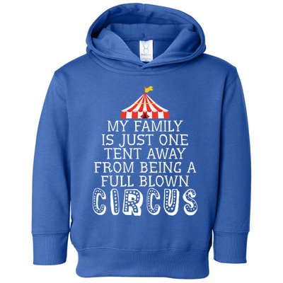 My Family Is Just One Tent Away From Circus Sarcastic Parent Cute Gift Toddler Hoodie