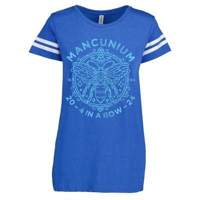 Mancunium Four In A Row Champions City 2024 Enza Ladies Jersey Football T-Shirt