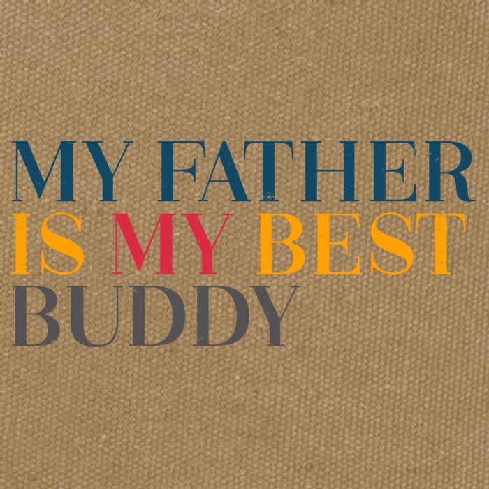 My Father Is My Best Buddy Cute Cotton Canvas Backpack