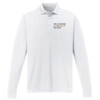 My Father Is My Best Buddy Cute Performance Long Sleeve Polo