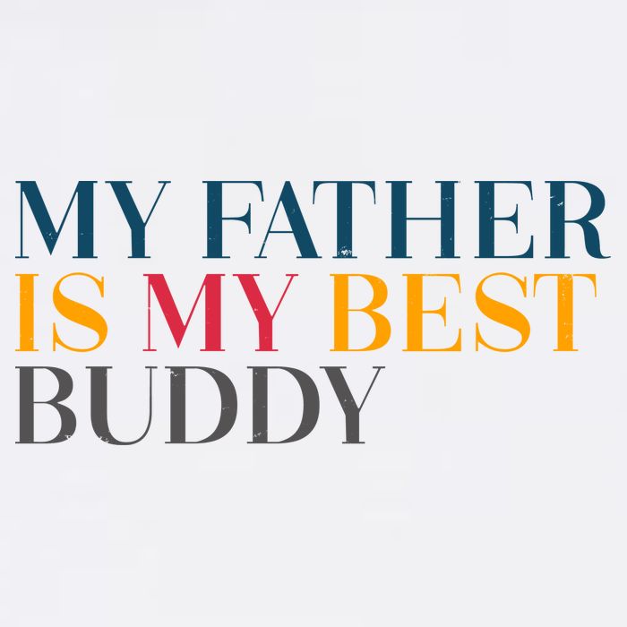 My Father Is My Best Buddy Cute Women's V-Neck T-Shirt