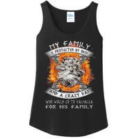 My Family Is Protected By Odin And A Crazy Dad Ladies Essential Tank