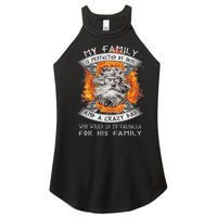 My Family Is Protected By Odin And A Crazy Dad Women's Perfect Tri Rocker Tank