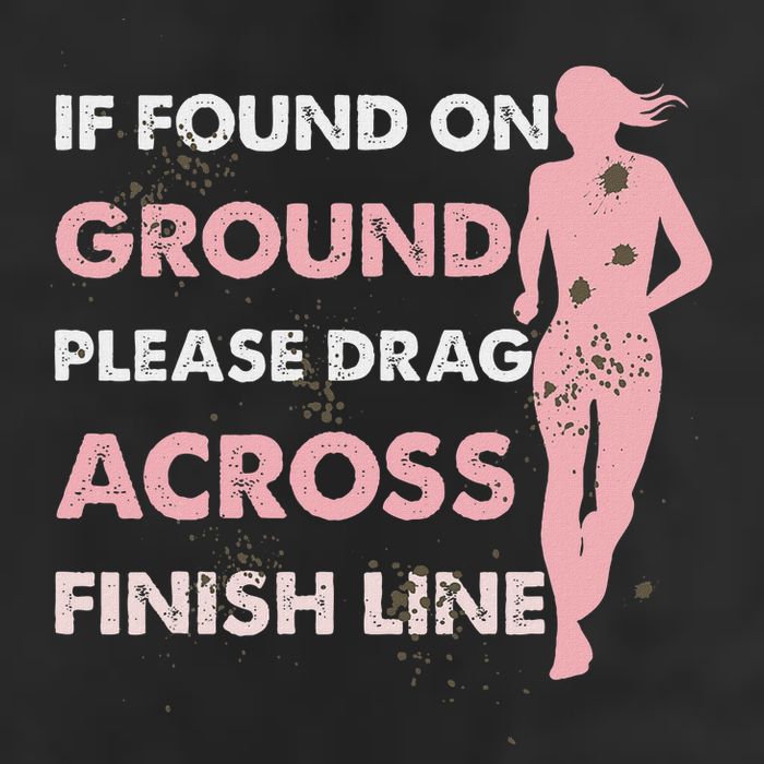 Muddy Fun If Found On Ground Please Drag Across Finish Line Cool Comfort Performance Bucket Hat