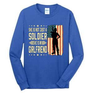 My Friend Is A Soldier Hero Proud Army Friend Funny Gift Tall Long Sleeve T-Shirt