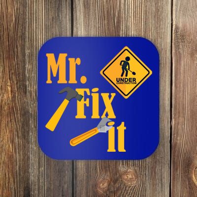 Mr Fix It Diy Handy Upcycling Repairing Workshop Fixing Gift Coaster