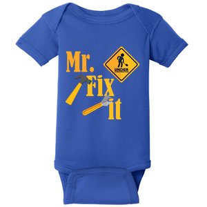 Mr Fix It Diy Handy Upcycling Repairing Workshop Fixing Gift Baby Bodysuit