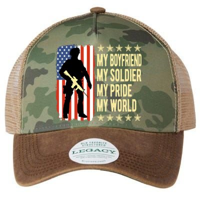 My Friend Is A Soldier Hero Proud Army Friend Funny Gift Legacy Tie Dye Trucker Hat