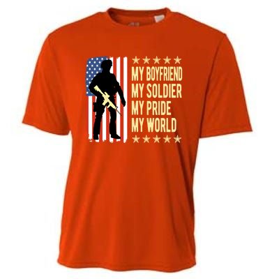 My Friend Is A Soldier Hero Proud Army Friend Funny Gift Cooling Performance Crew T-Shirt