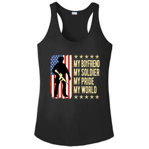 My Friend Is A Soldier Hero Proud Army Friend Funny Gift Ladies PosiCharge Competitor Racerback Tank