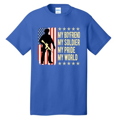 My Friend Is A Soldier Hero Proud Army Friend Funny Gift Tall T-Shirt