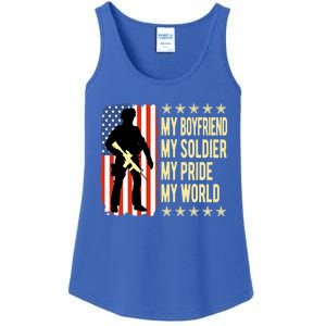 My Friend Is A Soldier Hero Proud Army Friend Funny Gift Ladies Essential Tank