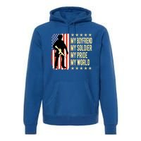 My Friend Is A Soldier Hero Proud Army Friend Funny Gift Premium Hoodie