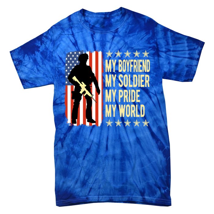 My Friend Is A Soldier Hero Proud Army Friend Funny Gift Tie-Dye T-Shirt