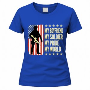 My Friend Is A Soldier Hero Proud Army Friend Funny Gift Women's T-Shirt