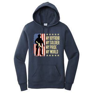 My Friend Is A Soldier Hero Proud Army Friend Funny Gift Women's Pullover Hoodie