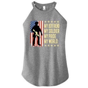 My Friend Is A Soldier Hero Proud Army Friend Funny Gift Women's Perfect Tri Rocker Tank